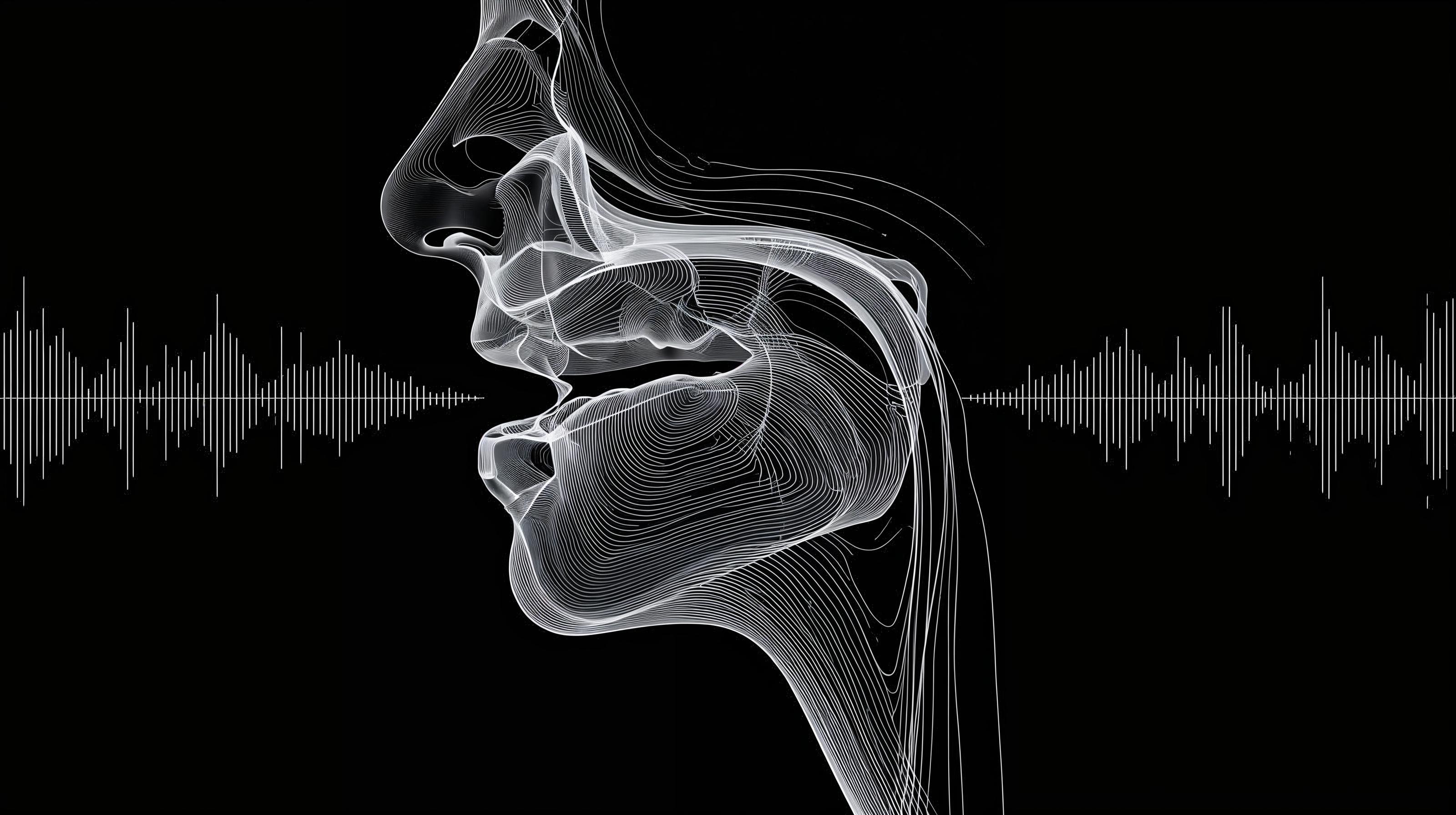 喉の断面図・音響波形グラフィック